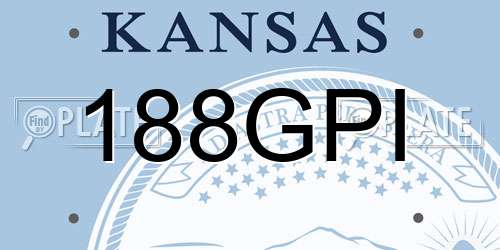 188GPI Kansas License Plate