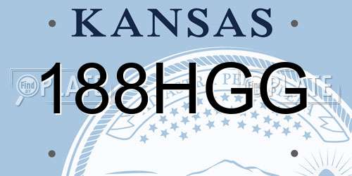 188HGG Kansas License Plate