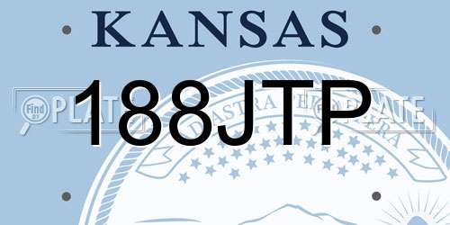 188JTP Kansas License Plate