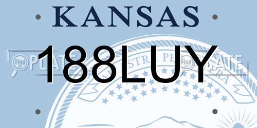 188LUY Kansas License Plate