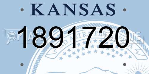 1891720 Kansas License Plate