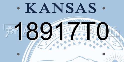 18917T0 Kansas License Plate