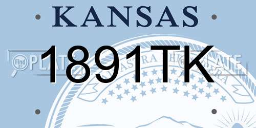 1891TK Kansas License Plate