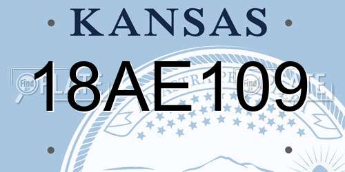 18AE109 Kansas License Plate