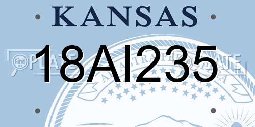 18AI235 Kansas License Plate