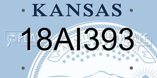 18AI393 Kansas License Plate