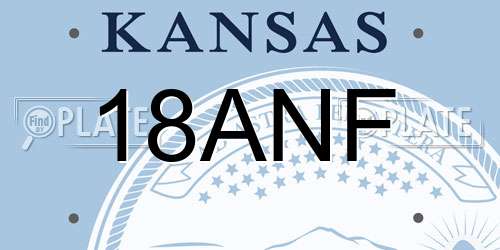 18ANF Kansas License Plate