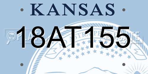 18AT155 Kansas License Plate