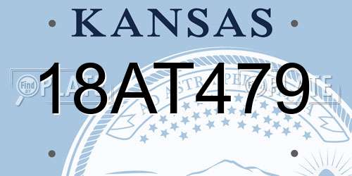 18AT479 Kansas License Plate