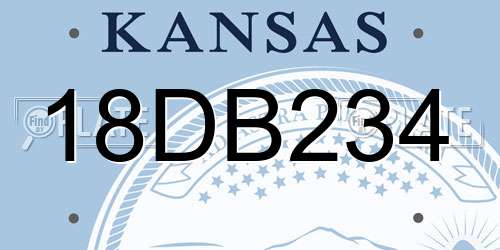 18DB234 Kansas License Plate