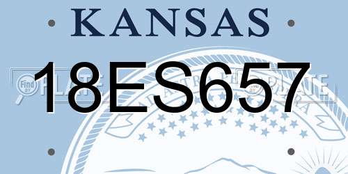 18ES657 Kansas License Plate