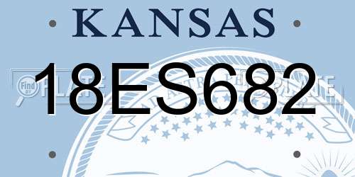 18ES682 Kansas License Plate