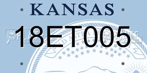 18ET005 Kansas License Plate