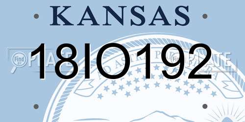 18IO192 Kansas License Plate