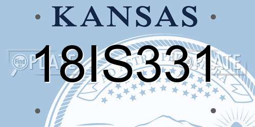 18IS331 Kansas License Plate