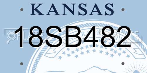 18SB482 Kansas License Plate