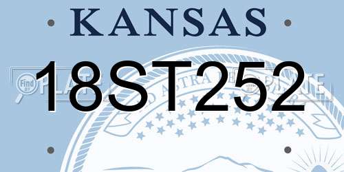 18ST252 Kansas License Plate