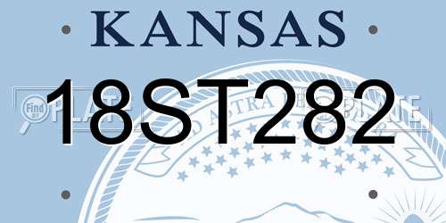 18ST282 Kansas License Plate