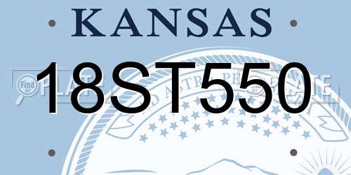 18ST550 Kansas License Plate