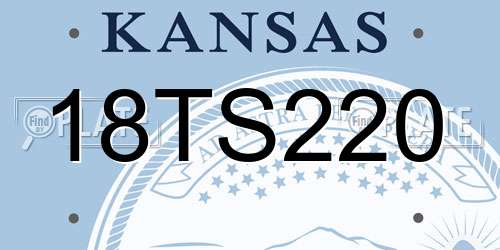 18TS220 Kansas License Plate