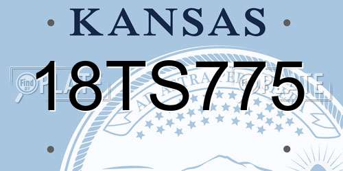 18TS775 Kansas License Plate