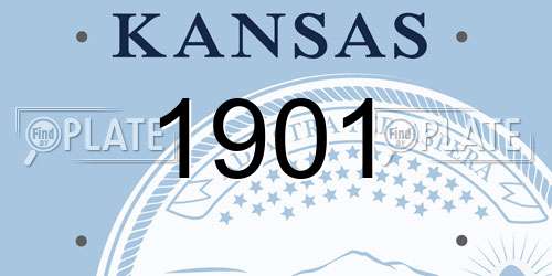 1901 Kansas License Plate
