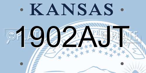 1902AJT Kansas License Plate