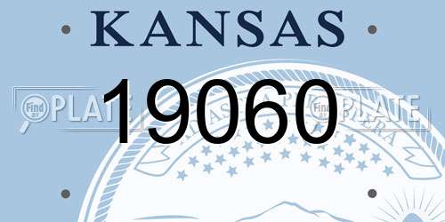 19060 Kansas License Plate