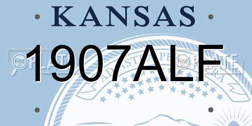 1907ALF Kansas License Plate