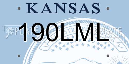 190LML Kansas License Plate