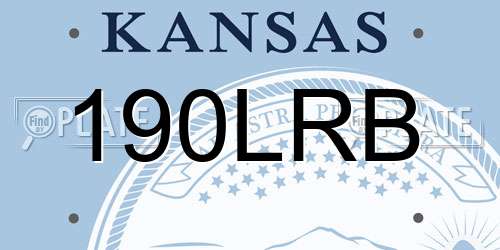 190LRB Kansas License Plate
