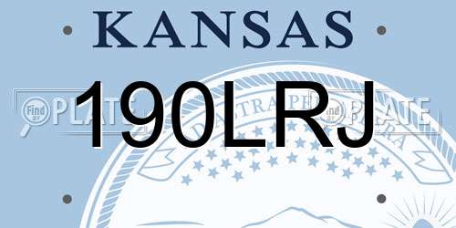 190LRJ Kansas License Plate