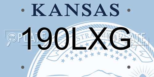 190LXG Kansas License Plate
