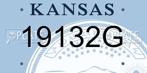 19132G Kansas License Plate