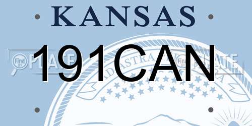 191CAN Kansas License Plate