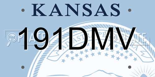 191DMV Kansas License Plate