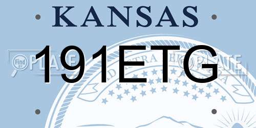 191ETG Kansas License Plate