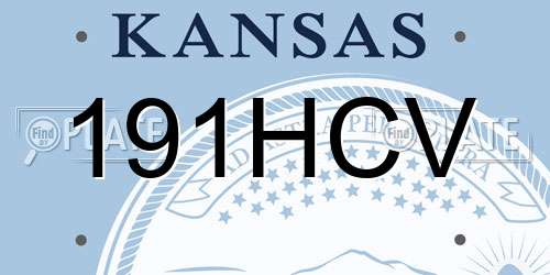 191HCV Kansas License Plate