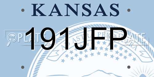 191JFP Kansas License Plate