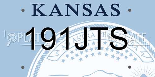191JTS Kansas License Plate