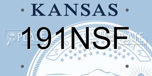 191NSF Kansas License Plate