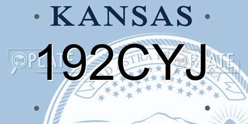 192CYJ Kansas License Plate