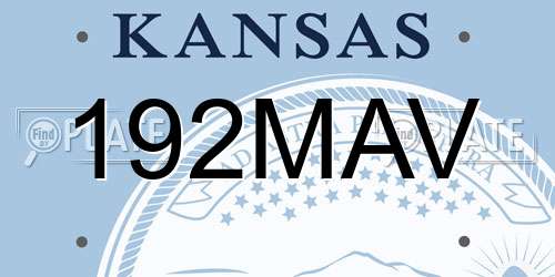 192MAV Kansas License Plate