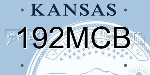 192MCB Kansas License Plate