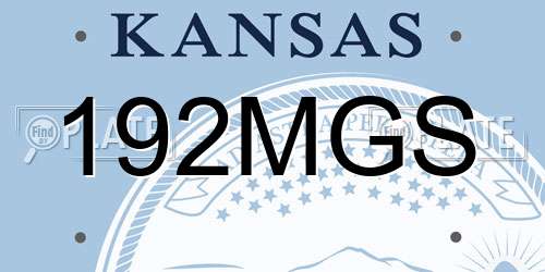 192MGS Kansas License Plate