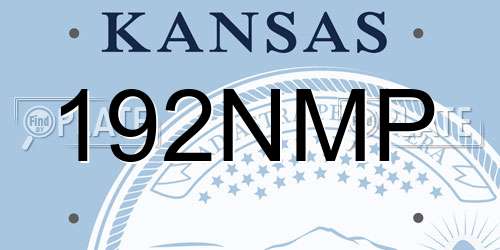 192NMP Kansas License Plate