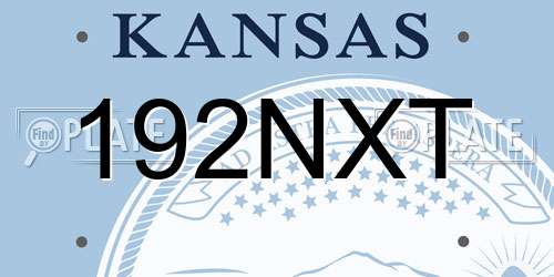 192NXT Kansas License Plate