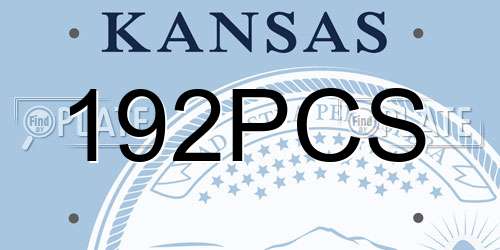 192PCS Kansas License Plate
