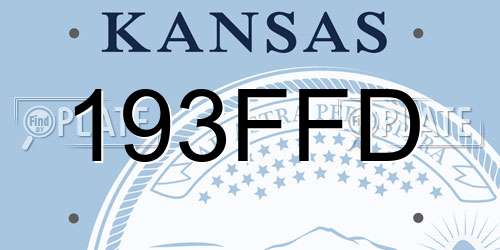 193FFD Kansas License Plate