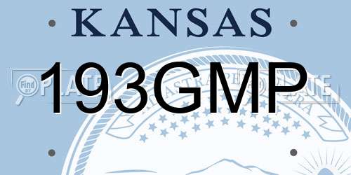 193GMP Kansas License Plate